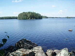  Большой участок на берегу озера Vuokalanjärvi - код 31546