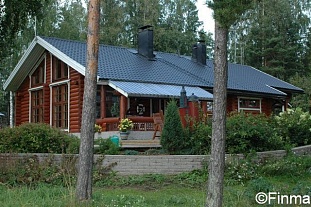 Красивый дом из калиброванного бревна с выходом к Финскому заливу - код 15469