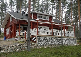 Уютный дом с просторной террасой на берегу озера Saimaa - код 28942