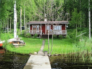 Традиционная финская дача на озере Ylä-Vekarainen - код 45694